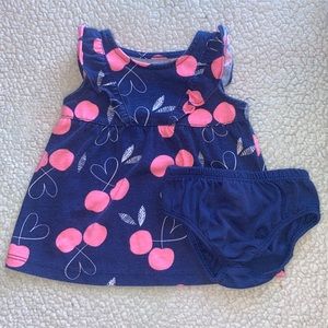 Okie Dokie brand Newborn Set Dress + Bloomers